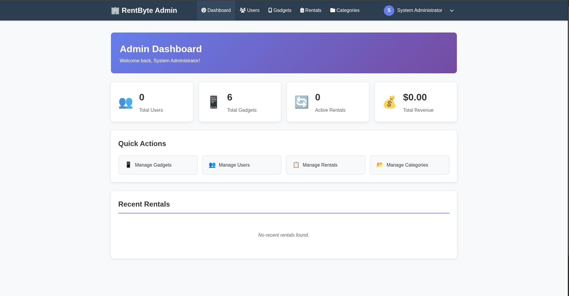 Admin Dashboard